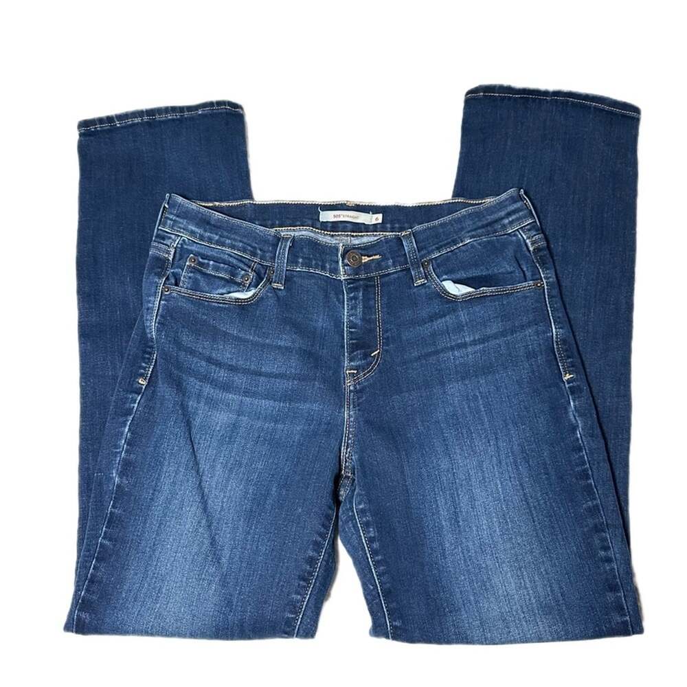 Levis 505 straight leg Blue Jeans size 6